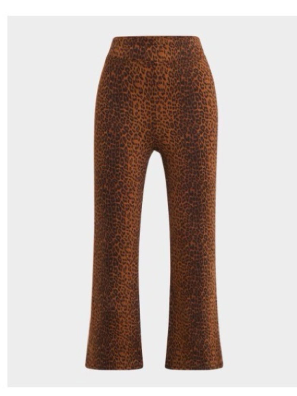Frame Leopard Jersey Boot Leg Crop Leopard Print Pant Size 1